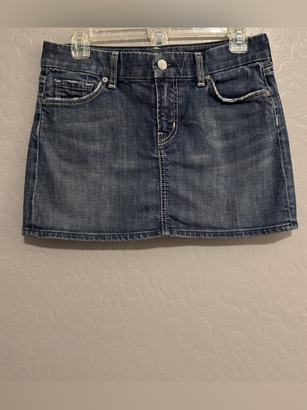 VTG Citizens of Humanity Jerome Dahan Y2K Low Rise Denim Micro Mini Skirt 28